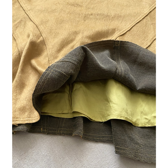 Design Todays Jacket & Skirt Set Womens XL Yellow/Brown Cottage Core US 2pc Suit - Picture 13 of 16